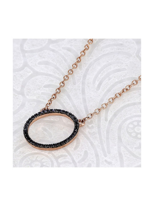 Necklace Geometric from Rose Gold 14K with Diamond