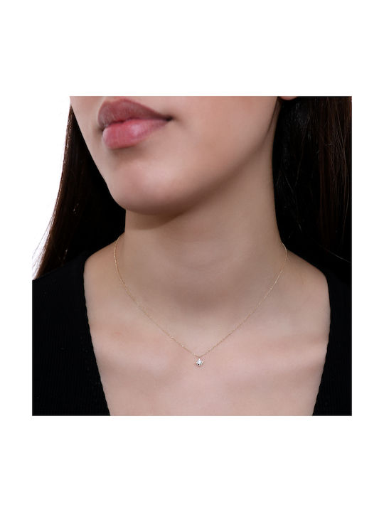 Necklace from Gold 18k with Diamond