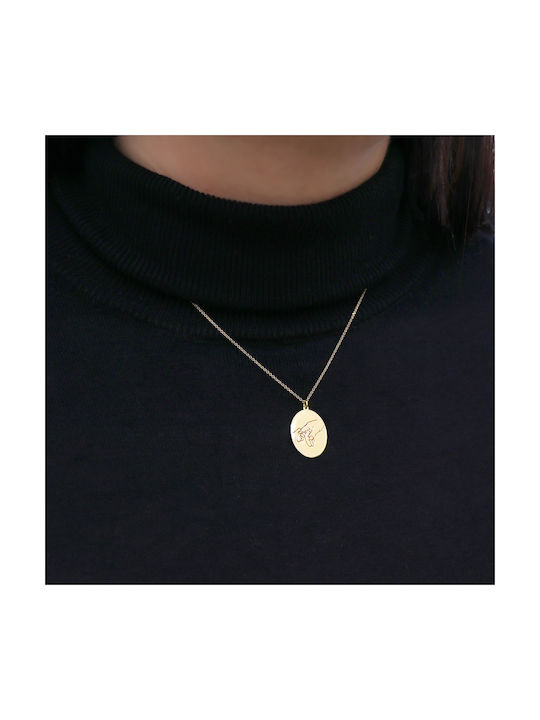 Necklace Mum from Gold 14K