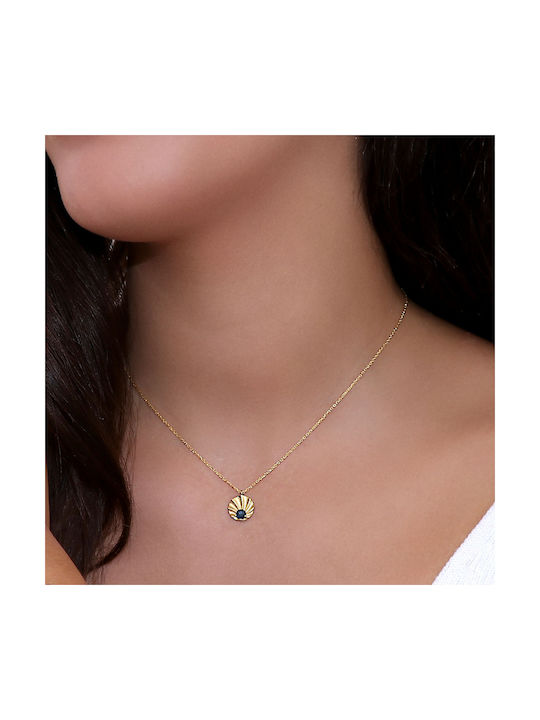 Necklace from Gold 14K with Zircon