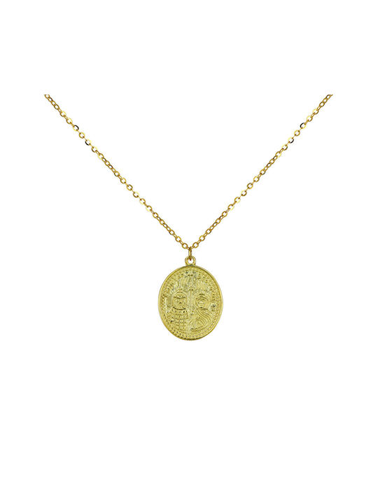 Necklace Constantine Amulet from Gold 9 K