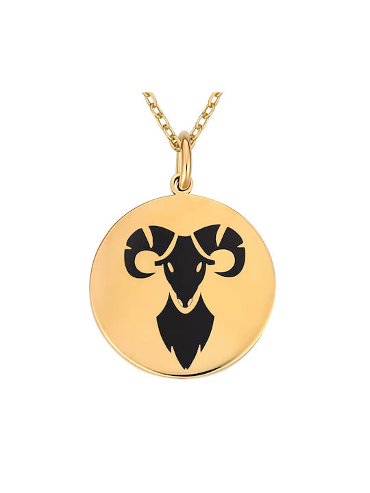 Necklace Zodiac Sign from Gold Plated Silver