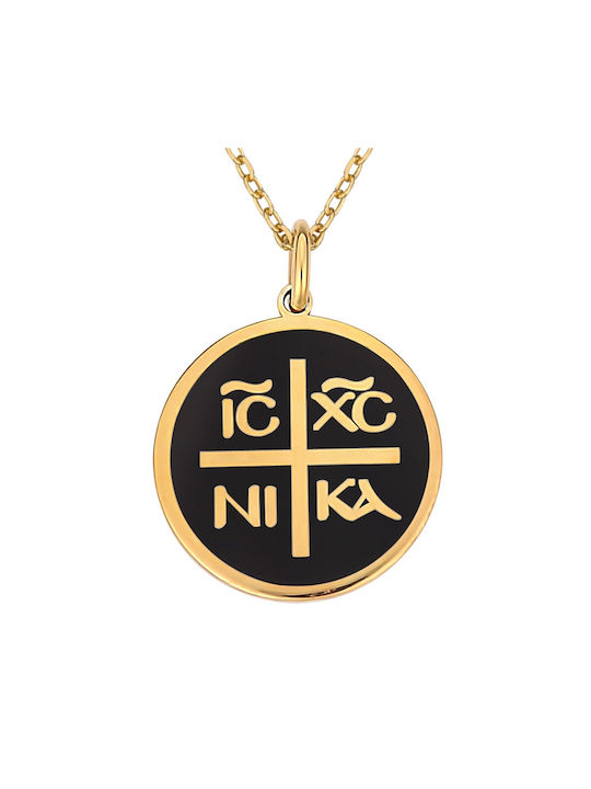 Necklace Constantine Amulet from Gold Plated Silver