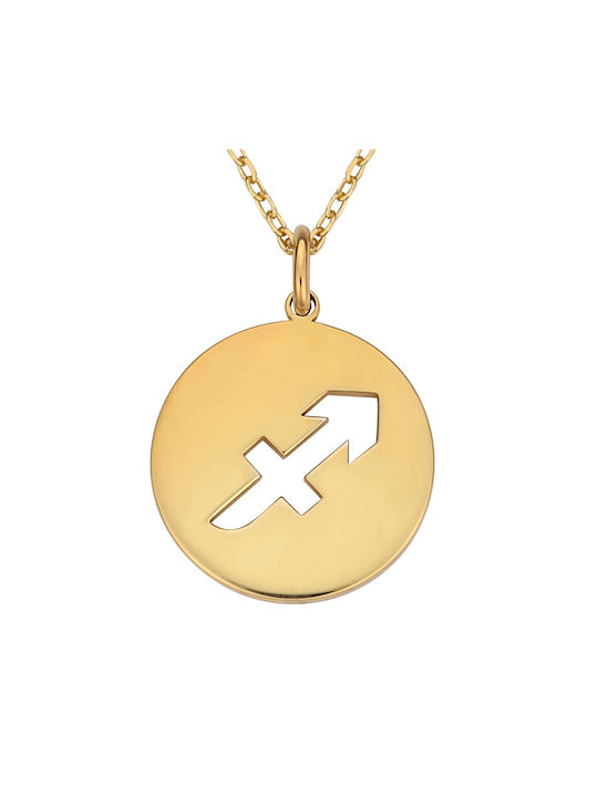 Necklace Zodiac Sign from Gold Plated Silver