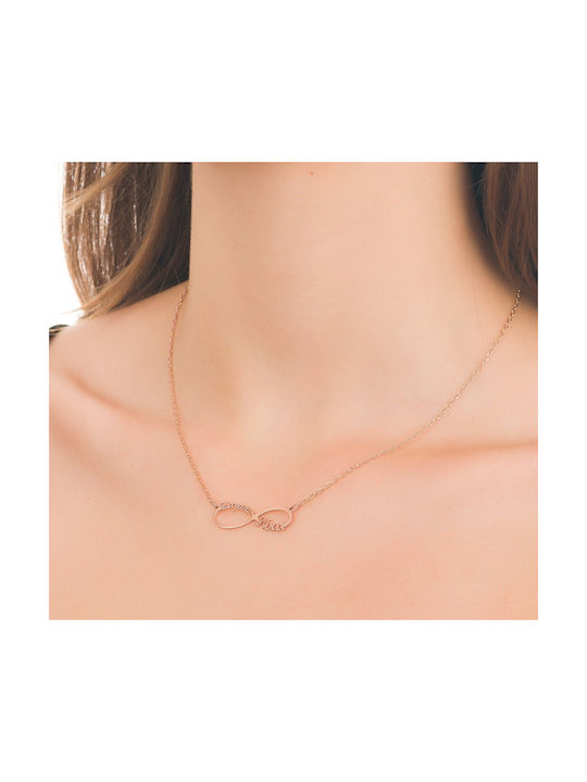 Necklace Infinity from Gold Plated Silver