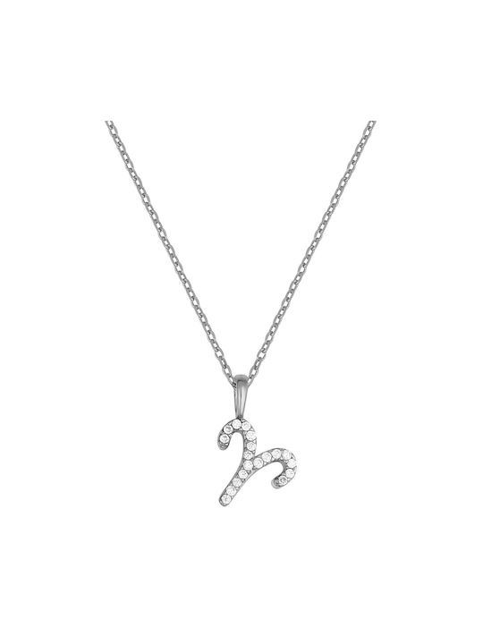 Necklace Zodiac Sign from Silver with Zircon