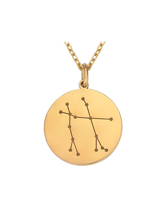 Necklace Zodiac Sign from Gold Plated Silver