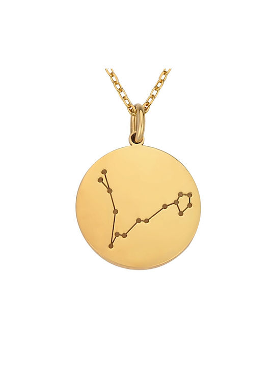 Necklace Zodiac Sign from Gold Plated Silver