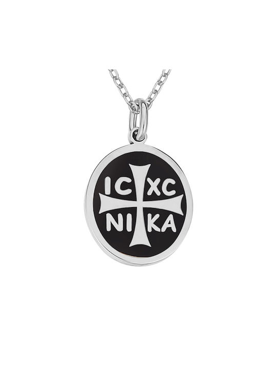 Necklace Constantine Amulet from Silver Black