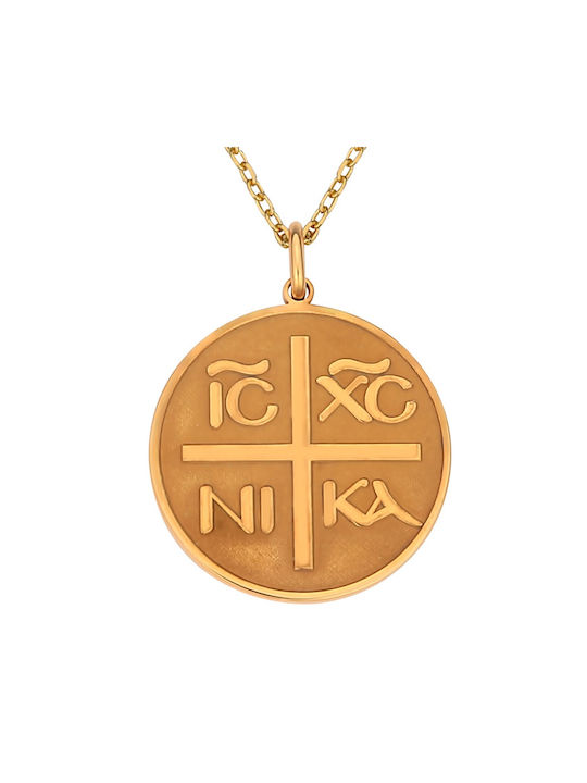 Necklace Constantine Amulet from Gold Plated Silver