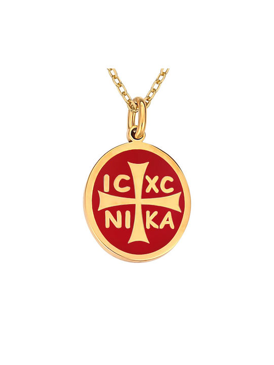 Necklace Constantine Amulet from Gold Plated Silver