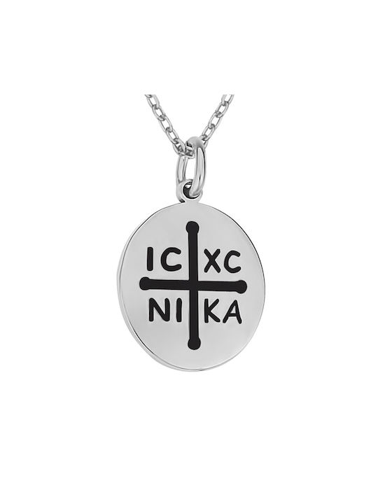 Necklace Constantine Amulet from Silver Black