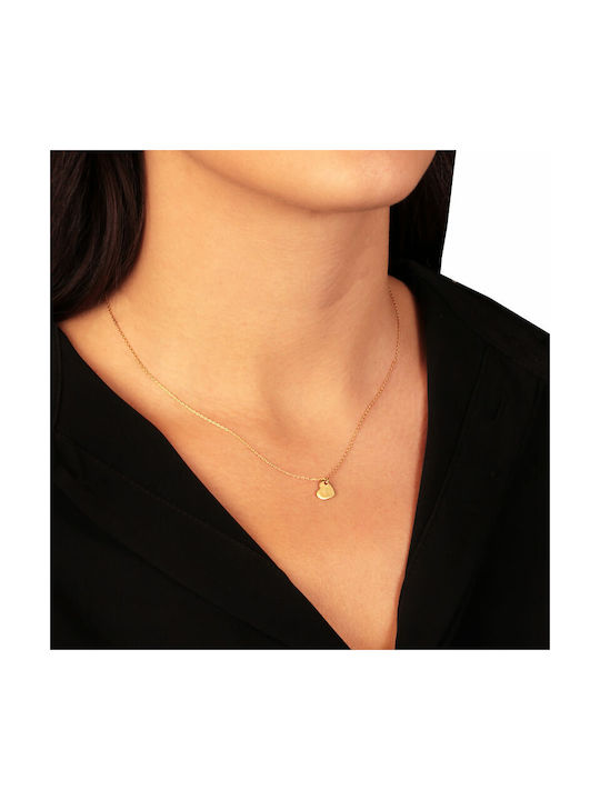 Necklace with design Heart from Gold Plated Silver