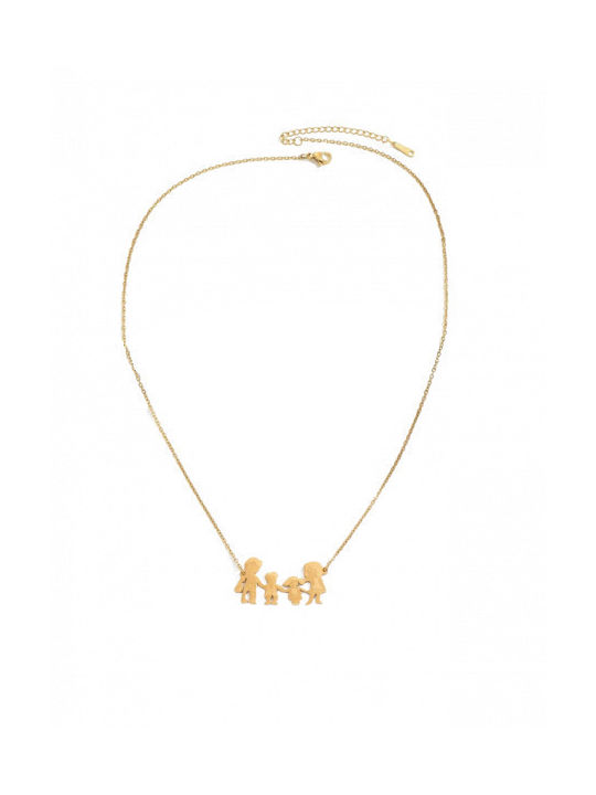 Necklace Family from Gold 18k