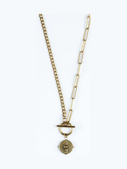 Cuoro Eye from Gold Plated Steel