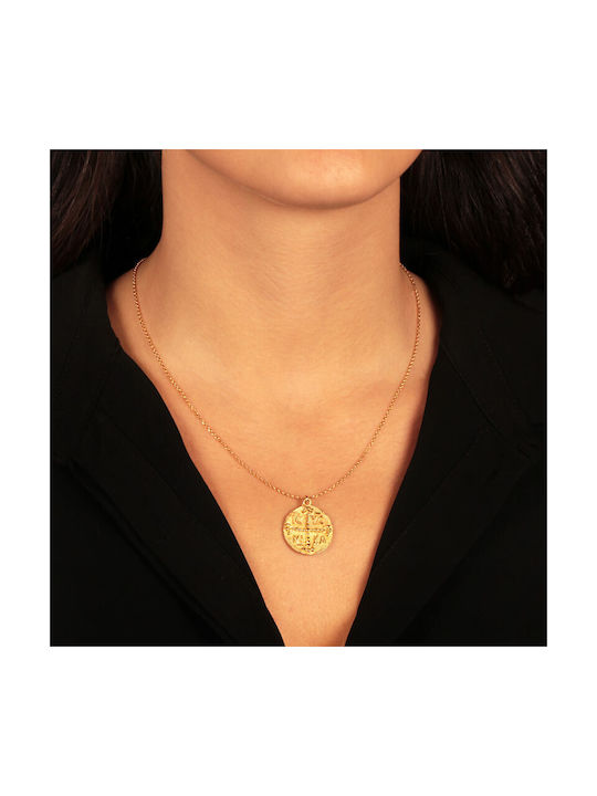 Necklace Constantine Amulet from Gold Plated Silver