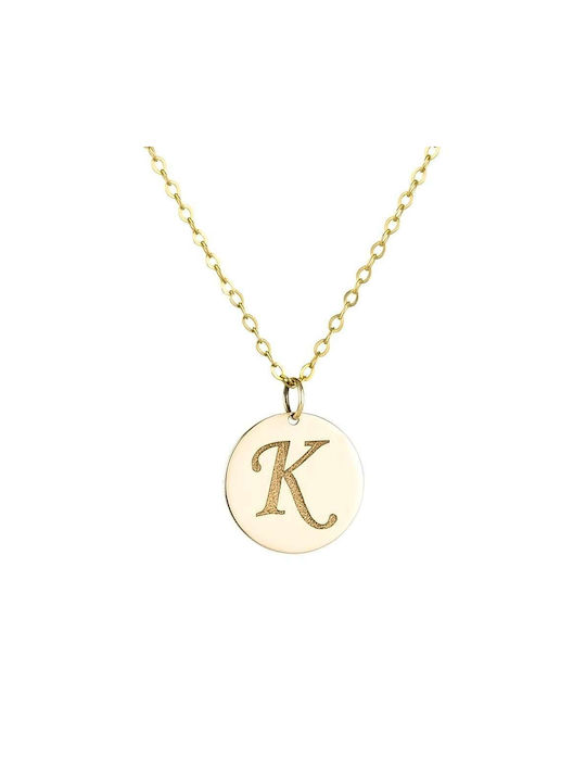 Goldsmith Goldsmith Necklace from Rose Gold 9 K with Letter Option