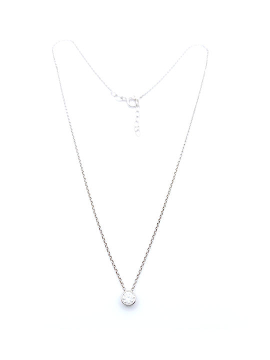 PS Silver Necklace from Silver with Zircon