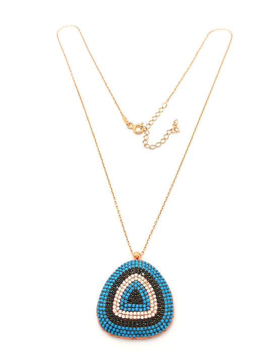 PS Silver Eye from Gold Plated Silver with Zircon