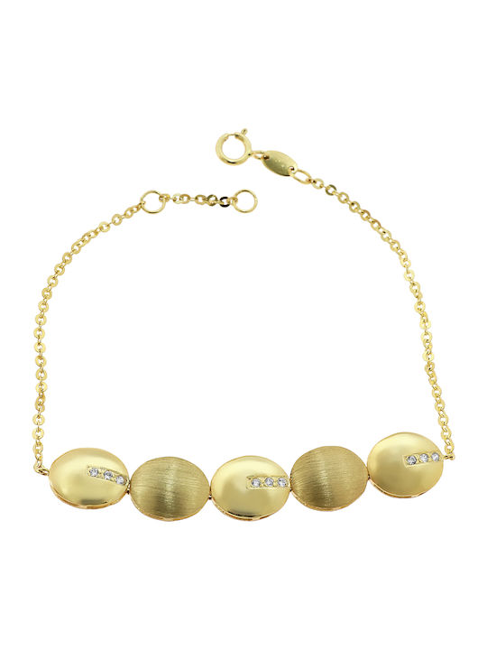 Bracelet Chain made of Gold 14K with Zircon