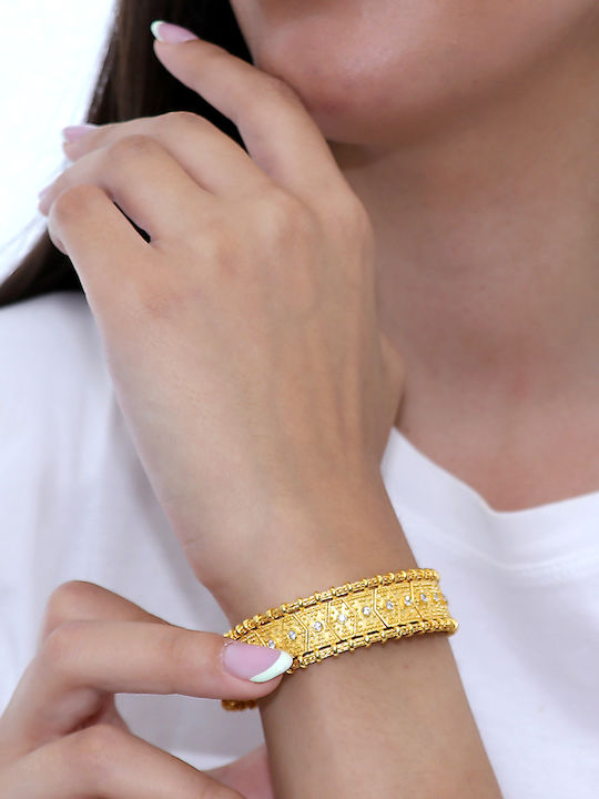 Armband mit Design mit Steinen aus Gold mit Diamanten