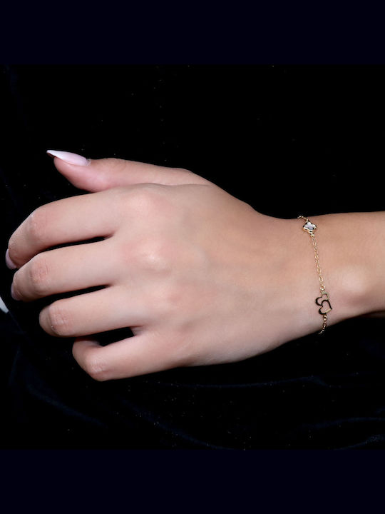 Bracelet with Cross design made of Silver Gold Plated