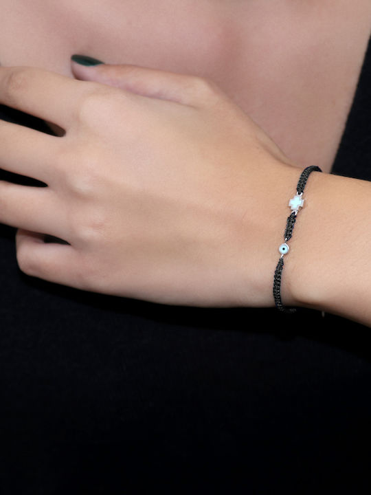 Damen Armband Makramee mit Design Auge aus Kabel