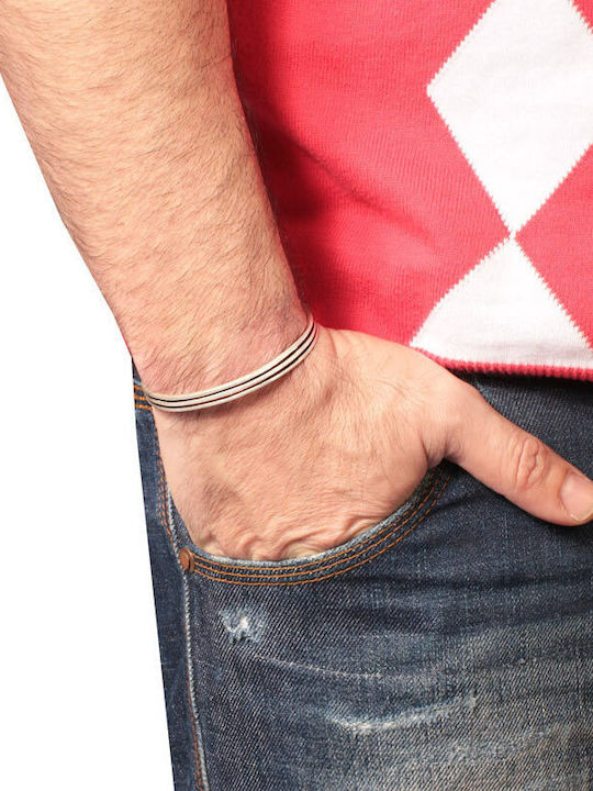 Herren Armband Handschellen aus Silber