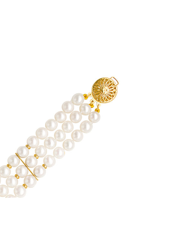 Bracelet Set made of Gold 14K with Pearls