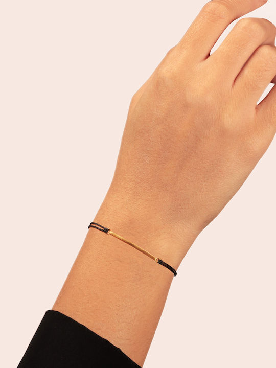 Damen Armband Makramee aus Kabel Vergoldet