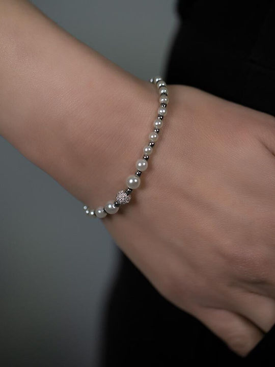 Bracelet Chain made of Steel with Pearls