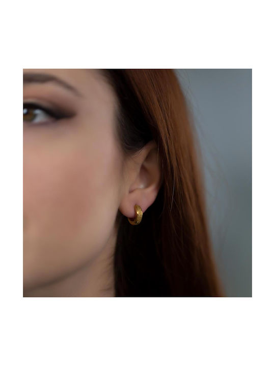 Earrings Hoops made of Steel Gold Plated