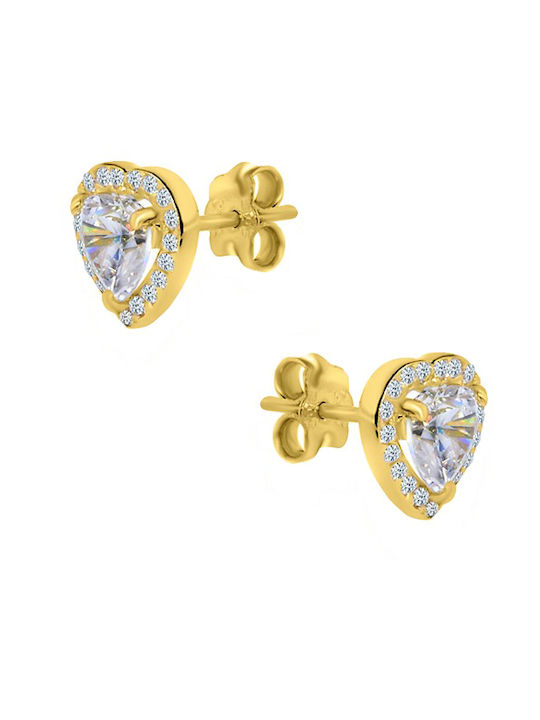 Earrings made of Gold 14K with Stones