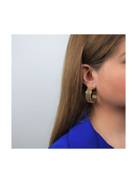 Earrings Hoops made of Steel Gold Plated