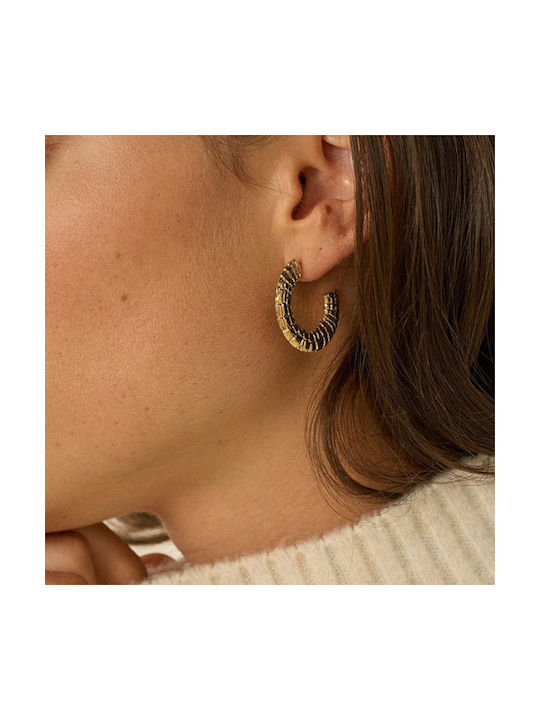 Earrings Hoops made of Steel Gold Plated