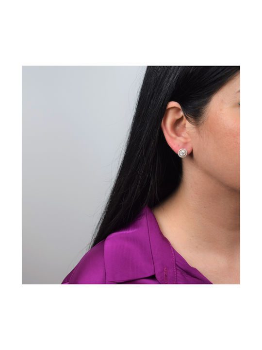 Earrings made of Pink Gold with Stones