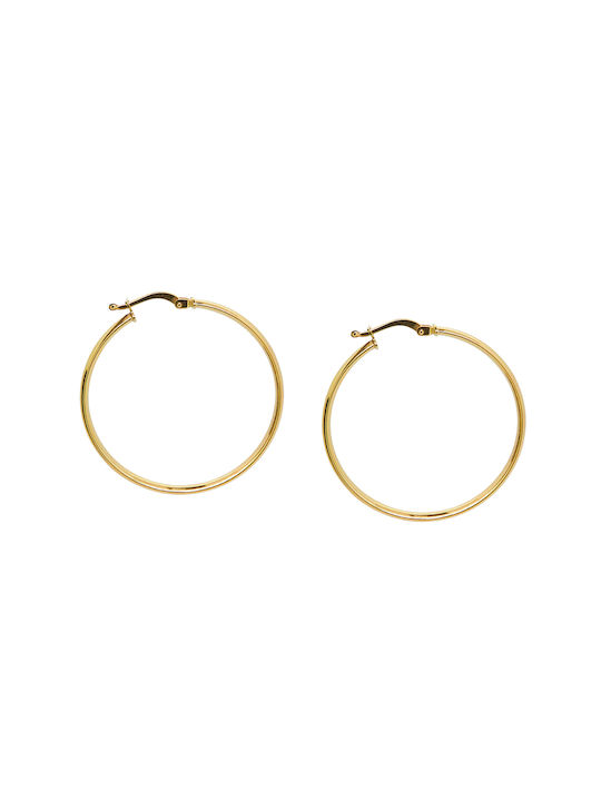 Earrings Hoops made of Gold 14K