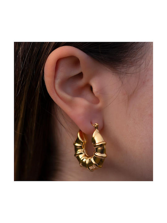 Earrings Hoops made of Steel Gold Plated