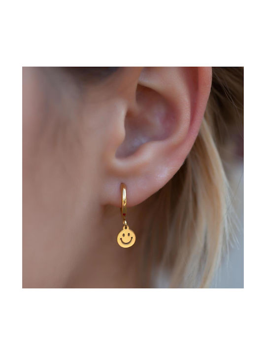 Earrings Hoops made of Steel Gold Plated