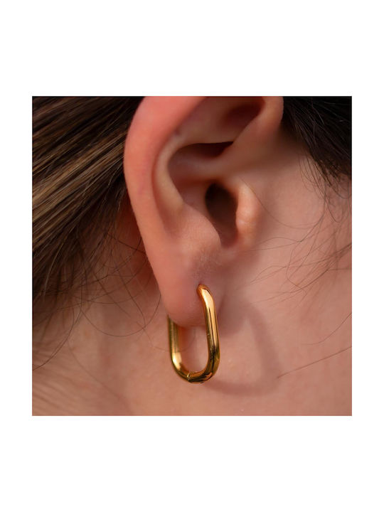 Earrings Hoops made of Steel Gold Plated