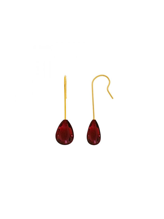 Earrings made of Gold 14K with Stones