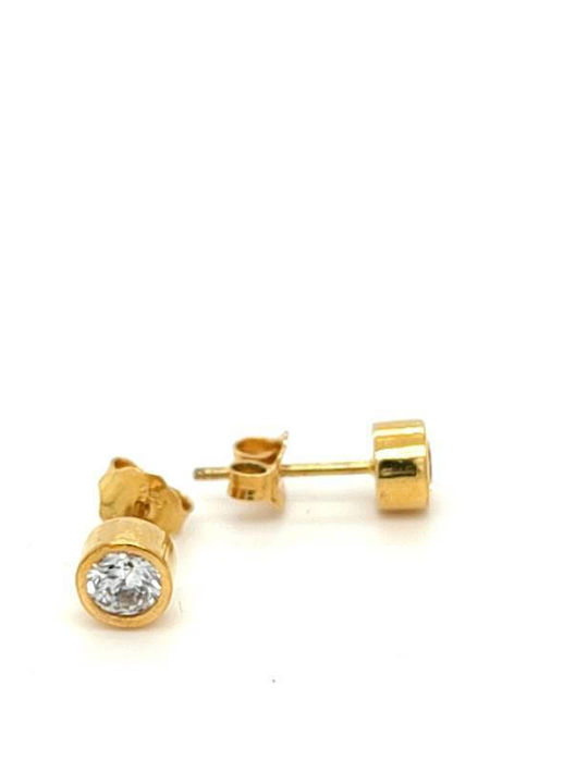 Drandakis Обици от Злато 14K с Камъни