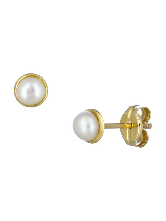 Earrings made of Gold 9K with Pearls