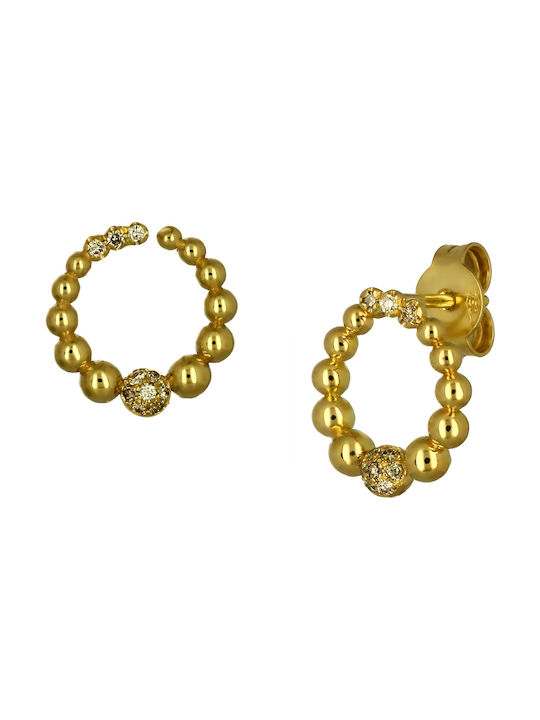 Earrings made of Gold 18K with Diamond