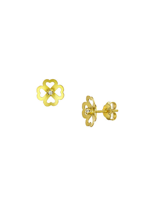 Earrings made of Gold 14K with Stones