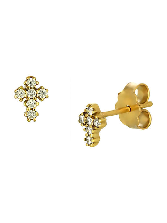 Earrings made of Gold 14K with Stones