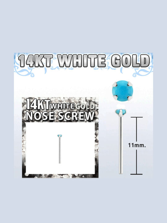 Nasenpiercing Bar aus 14K Platin