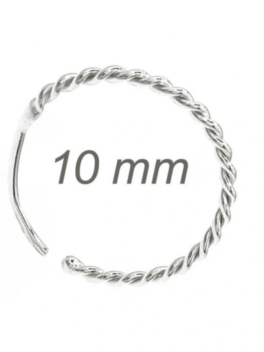 Nose Hoop Earring in 14K White Gold