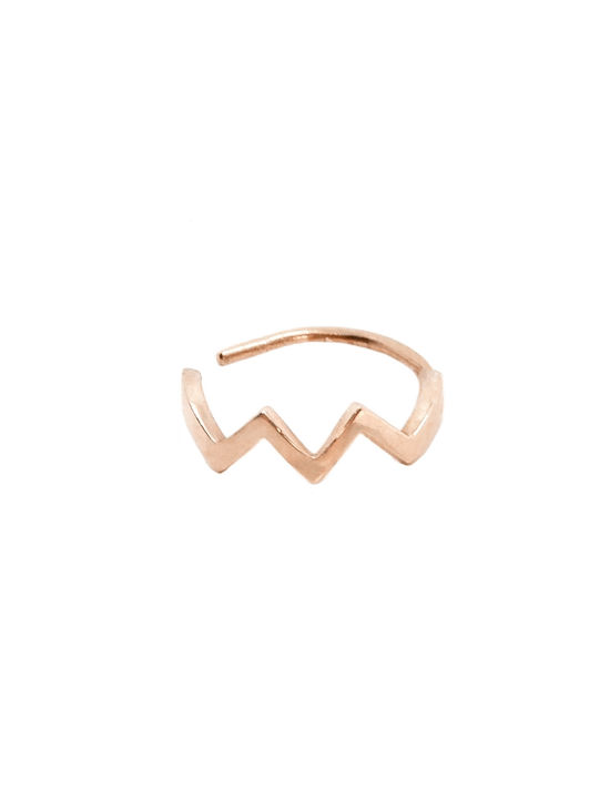 Nose Earring Hoop made of Pink Gold