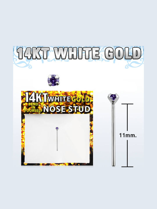 Nasenpiercing aus 14K Platin